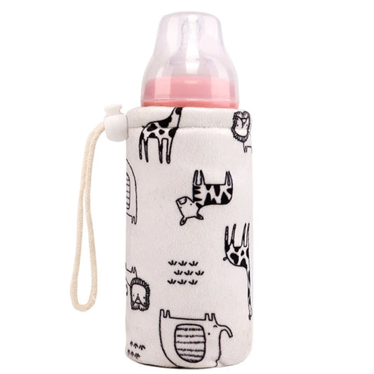 Portable USB Baby Bottle Warmer Travel Milk Warmer Infant Feeding Bottle Heated Cover Insulation Thermostat Heater Dropshipping